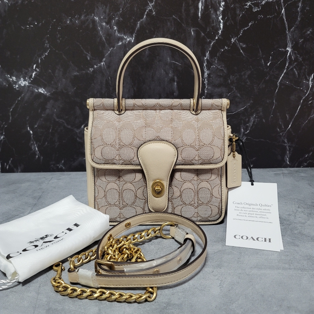 Coach Willis 18 Quilted Satchel